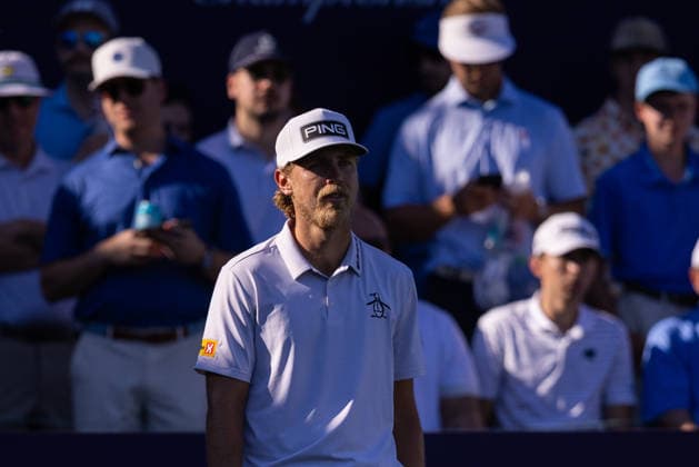 May 10, 2026: Kristoffer Reitan waits to tees off on the seventeenth hole during the final round of the 2026 Truist Championship at Quail Hollow Club in Charlotte, NC. ( CSM) Charlotte United States - ZUMAc04_ 20260510_zma_c04_057 Copyright: xScottxKinserx