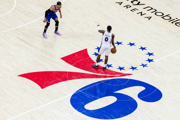 Philadelphia 76ers v New York Knicks - Game Four PHILADELPHIA, UNITED STATES - MAY 10: Tyrese Maxey of the Philadelphia 76ers in action during Game 4 of the NBA, Basketball Herren, USA Eastern Conference Semifinals at Xfinity Mobile Arena on May 10, 2026 in Philadelphia, United States. Nathan Morris Anadolu Philadelphia United States. Editorial use only. Please get in touch for any other usage.  Copyright: x2026xAnadoluxNathanxMorrisx