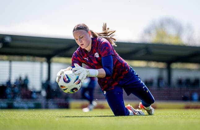Leipzigs Mirja Kropp Soccer 1 Womens Bundesliga, Matchday 23 RB Leipzig SV Werder Bremen 25 April 2026 Leipzig, Training center at Cottaweg RB Leipzig SV Werder Bremen