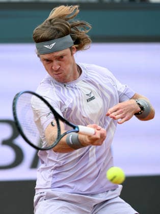 May 11, 2026, Rome: Andrey Rublev of Russia in action during his men s singles match against Alejandro Davidovich Fokina of Spain (not pictured) at the Italian Open tennis tournament in Rome, Italy, 11 May 2026. ANSA ETTORE FERRARI Italian Open Tennis Tournament  - ZUMAa110 20260511_zaf_a110_005 Copyright: xEttorexFerrarix