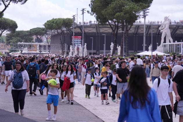 the public around the Foro Italico during the match between Mattia Bellucci (ITA) vs Martin Landaluce (ESP) at the Italian Open in Rome, Monday, May 11, 2026. (Alfredo Falcone LaPresse)  Copyright: xAlfredoxFalcone LaPressex