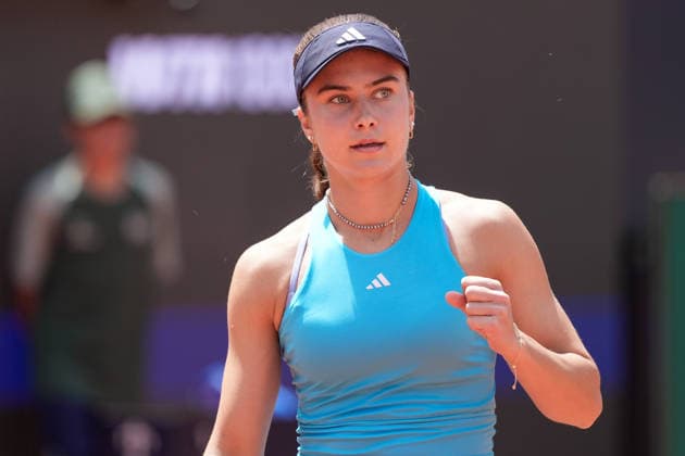 Iva Jovic of United States reacts during the match against Coco Gauff of United States at the Internazionali BNL d Italia 2026 tennis tournament at Foro Italico in Rome (Italy) on May, 11, 2026. AntoniettaxBaldassarre