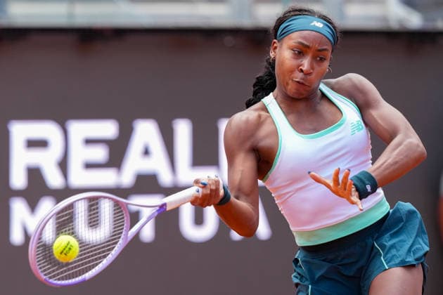 Coco Gauff of United States during the match against Iva Jovic of United States at the Internazionali BNL d Italia 2026 tennis tournament at Foro Italico in Rome (Italy) on May, 11, 2026. AntoniettaxBaldassarre