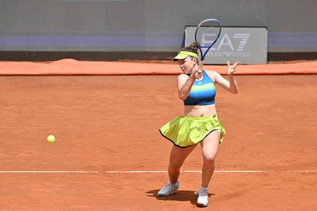 IPA84566492 - Linda Noskova CZE in action during men s singles match at the Internazionali BNL d Italia at Foro Italico in Rome. during the match of Italian Open Tennis, Day 8 at the Foro Italico on May 11, 2026 in Rome, Italy. during Internazionali BNL d Italia, International Tennis match in Rome, Italy, May 11 2026  Copyright: xRobertoxRamaccia IPAxSportx xx 84566492