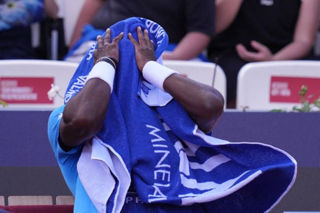 Frances Tiafoe (USA) during the match between Frances Tiafoe (USA) vs Andrea Pellegrino (ITA) at the Italian Open in Rome, Monday, May 11, 2026. (Alfredo Falcone LaPresse)  Copyright: xAlfredoxFalcone LaPressex