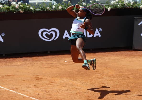 May 11, 2026, Rome, Lazio, Italy: COCO GAUFF of USA during the match against I. Jovic of USA in the fourth round of tennis tournament WTA, Tennis Damen 1000 Internazionali BNL DÃ¢â‚¬â ¢Italia, Rome, Italy. Rome Italy - ZUMAc278 20260511_zsp_c278_045 Copyright: xMarcinxCholewinskix