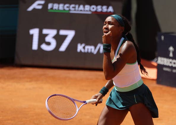 May 11, 2026, Rome, Lazio, Italy: COCO GAUFF of USA during the match against I. Jovic of USA in the fourth round of tennis tournament WTA, Tennis Damen 1000 Internazionali BNL DÃ¢â‚¬â ¢Italia, Rome, Italy. Rome Italy - ZUMAc278 20260511_zsp_c278_049 Copyright: xMarcinxCholewinskix