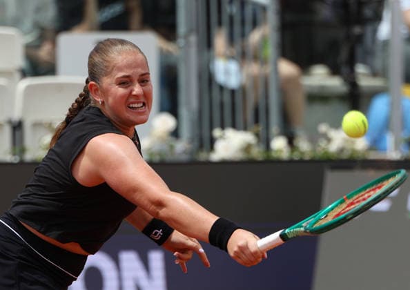 May 11, 2026, Rome, Lazio, Italy: JELENA OSTAPENKO of Latvia during the match against A. Kalinskaya in the fourth round of tennis tournament WTA, Tennis Damen 1000 Internazionali BNL DÃ¢â‚¬â ¢Italia, Rome, Italy. Ostapenko won 6:1, 6:2. Rome Italy - ZUMAc278 20260511_zsp_c278_076 Copyright: xMarcinxCholewinskix
