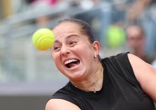 May 11, 2026, Rome, Lazio, Italy: JELENA OSTAPENKO of Latvia during the match against A. Kalinskaya in the fourth round of tennis tournament WTA, Tennis Damen 1000 Internazionali BNL DÃ¢â‚¬â ¢Italia, Rome, Italy. Ostapenko won 6:1, 6:2. Rome Italy - ZUMAc278 20260511_zsp_c278_090 Copyright: xMarcinxCholewinskix