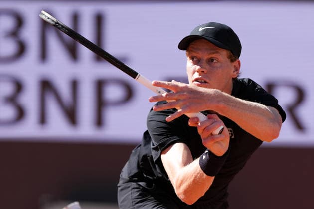 Jannik Sinner of Italy during the match against Alexei Popyrin of Australia at the Internazionali BNL d Italia 2026 tennis tournament at Foro Italico in Rome (Italy) on May, 11, 2026. AntoniettaxBaldassarre