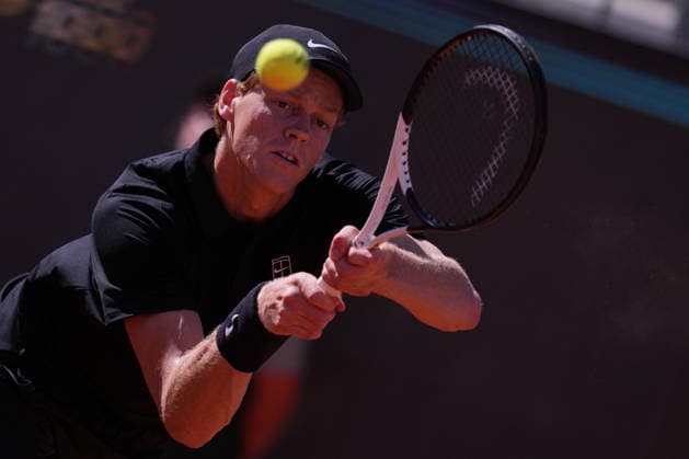 Jannik Sinner (ITA) during the match between Jannik Sinner (ITA) vs Alexei Papyrin (AUS) at the Italian Open in Rome, Monday, May 11, 2026. (Alfredo Falcone LaPresse)  Copyright: xAlfredoxFalcone LaPressex