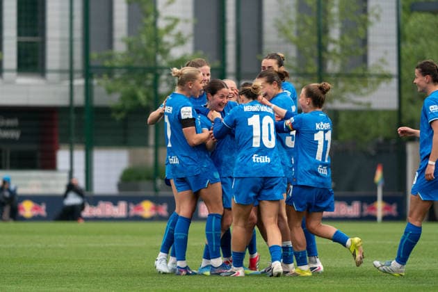 LEIPZIG, GERMANY - MAY 11: Player of Bayer 04 Leverkusen celebrate the goal in action during the Google Pixel Frauen-Bundesliga match between RB Leipzig and Bayer 04 Leverkusen at RB-Trainingszentrum Cottaweg on May 11, 2026 in Leipzig, Germany. (Photo by Qianru Zhang Press Photo) Copyright: xQianruxZhang SPPx Sportspressphoto_SPR145131