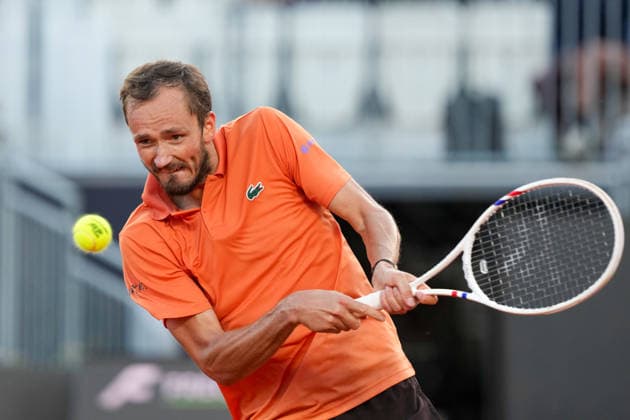 Daniil Medvedev of Russia during the match against Pablo Llamas Ruiz of Spain at the Internazionali BNL d Italia 2026 tennis tournament at Foro Italico in Rome (Italy) on May, 11, 2026. AntoniettaxBaldassarre