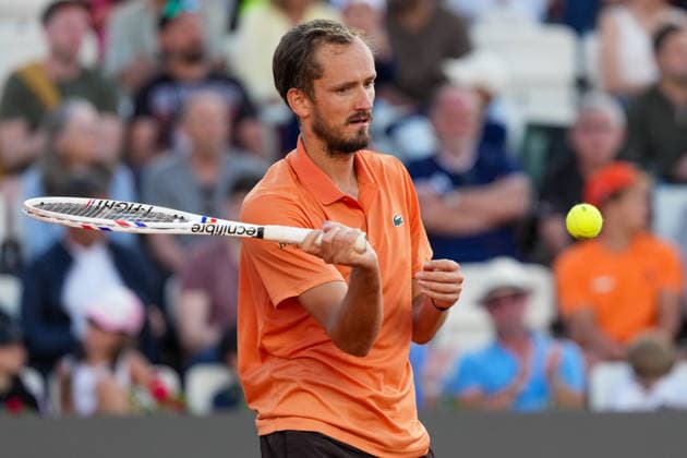 Daniil Medvedev of Russia during the match against Pablo Llamas Ruiz of Spain at the Internazionali BNL d Italia 2026 tennis tournament at Foro Italico in Rome (Italy) on May, 11, 2026. AntoniettaxBaldassarre