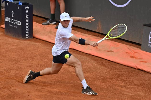 11th May 2026, Foro Italico, Rome, Italy; Italian Open Tennis, Day 8; Alejandro Davidovich Fokina ESP in action during men s singles match AllShotLive