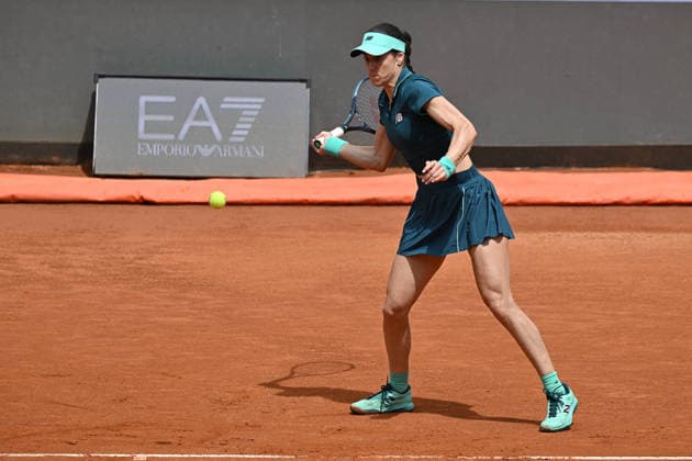 11th May 2026, Foro Italico, Rome, Italy; Italian Open Tennis, Day 8; Sorana Cirstea ROU in action during men s singles match AllShotLive