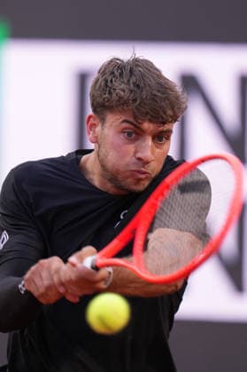Flavio Cobolli (ITA) during the match between Flavio Cobolli (ITA) vs Thiago Agustin Tirante (ARG) at the Italian Open in Rome, Monday, May 11, 2026. (Alfredo Falcone LaPresse)  Copyright: xAlfredoxFalcone LaPressex