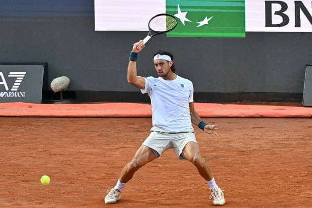 IPA84574093 - Thiago Augustin Tirante ARG in action during men s singles match at the Internazionali BNL d Italia at Foro Italico in Rome during the match of Italian Open Tennis, Day 8 at the Foro Italico on May 11, 2026 in Rome, Italy. during Internazionali BNL d Italia, International Tennis match in Rome, Italy, May 11 2026  Copyright: xRobertoxRamaccia IPAxSportx xx 84574093