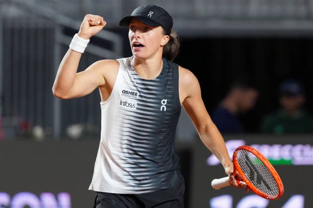 Iga Swiatek of Poland during the match against Naomi Osaka of Japan at the Internazionali BNL d Italia 2026 tennis tournament at Foro Italico in Rome (Italy) on May, 11, 2026. AntoniettaxBaldassarre