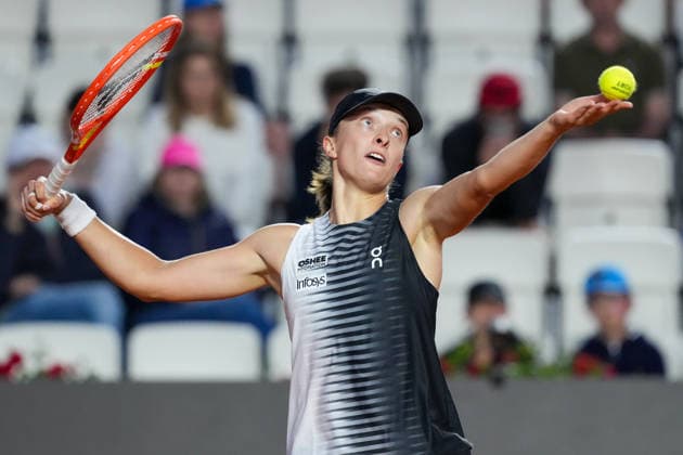 Iga Swiatek of Poland during the match against Naomi Osaka of Japan at the Internazionali BNL d Italia 2026 tennis tournament at Foro Italico in Rome (Italy) on May, 11, 2026. AntoniettaxBaldassarre