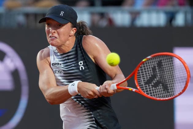 Iga Swiatek of Poland during the match against Naomi Osaka of Japan at the Internazionali BNL d Italia 2026 tennis tournament at Foro Italico in Rome (Italy) on May, 11, 2026. AntoniettaxBaldassarre