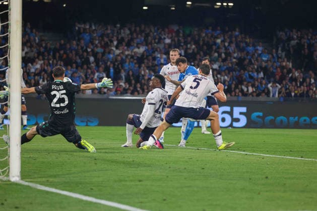 Serie A football match - 2025 26 Napoli vs Bologna Goal the Giovanni Di Lorenzo (capitano) of SSC Napoli During the football match on May 11, 2026, valid for the Italian Serie A - 2025 26 championship in Naples at the Diego Armando Maradona Stadium between SSC Napoli and FC Bologna. Pictured: NAPOLI stadio Diego Armando Maradona CAMPANIA ITALIA Copyright: xFABIOxSASSO FPAxFabioxSassox Napoli Bologna2026_05_11Fabio Sasso9010