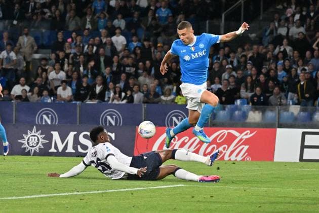 Foto IPP Felice De Martino Napoli 11 05 2026 Calcio Campionato serie A 2025-2026 Napoli - Bologna Nella foto: Alessandro Buongiorno Italy Photo Press World Copyright Napoli italy Italia ITALY  Copyright: xR4924_italyphotopressx