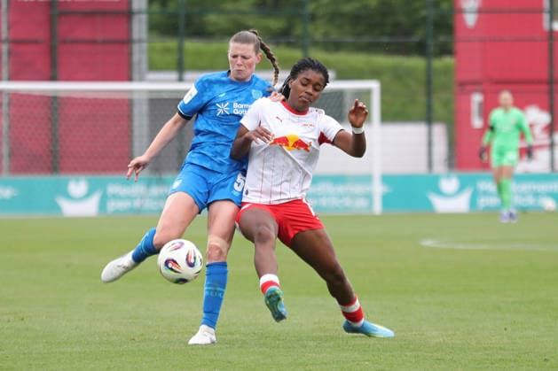 Google Pixel Womens Bundesliga, RB Leipzig Bayer Leverkusen 11 05 2026 Claudia Wenger 5, Bayer Leverkusen vs Delice Boboy 17, RB Leipzig Football, Google Pixel Womens Bundesliga, Season 2025 2026, 25 Matchday RB Leipzig vs Bayer 04 Leverkusen on 11 05 2026, Training Center Cottaweg, Leipzig DFB REGULATIONS PROHIBIT ANY USE OF PHOTOGRAPHS AS IMAGE SEQUENCES AND OR QUASI VIDEO Copyright: xBEAUTIFULxSPORTS JanxKaeferx