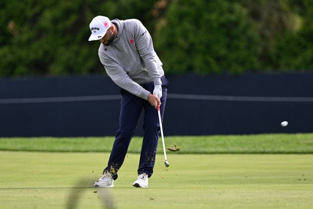 NEWTON SQUARE, PA - MAY 11: Jon Rahm of Spain is shown during the 2026 PGA, Golf Herren Championship on May 11th, 2026 at Aronimink Golf Club in Newtown Square, PA. (Photo by Terence Lewis Icon Sportswire) GOLF: MAY 11 PGA PGA Championship EDITORIAL USE ONLY Icon260511015