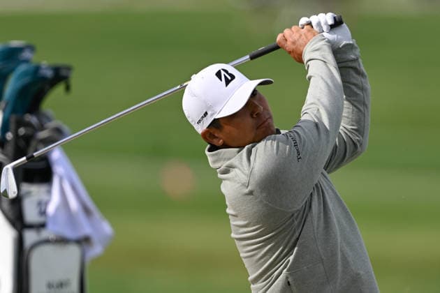 NEWTON SQUARE, PA - MAY 11: Kurt Kitayama of United States of America is shown during the 2026 PGA, Golf Herren Championship on May 11th, 2026 at Aronimink Golf Club in Newtown Square, PA. (Photo by Terence Lewis Icon Sportswire) GOLF: MAY 11 PGA PGA Championship EDITORIAL USE ONLY Icon260511023
