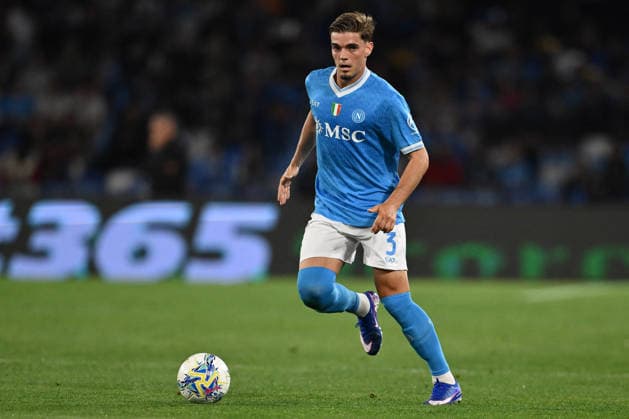 CALCIO - Serie A - SSC Napoli vs Bologna FC Photo by IPA ABACAPRESS.COM84589544 - Miguel Gutierrez of S.S.C. Napoli is in action during the 36th day of the Serie A Championship between S.S.C. Napoli and Bologna F.C. at the Diego Armando Maradona Stadium on May 11, 2026 in Naples, Italy. Naples Italy  Copyright: xIPAxSport ABACAx