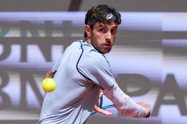 Lorenzo Musetti of Italy during the match against Casper Ruud of Norway at the Internazionali BNL d Italia 2026 tennis tournament at Foro Italico in Rome (Italy) on May, 12, 2026. AntoniettaxBaldassarre