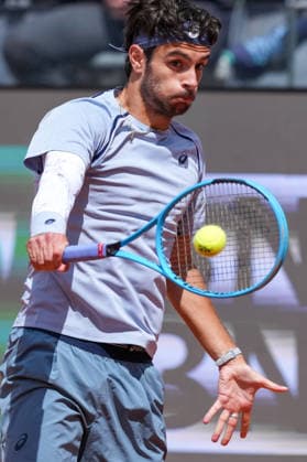 Lorenzo Musetti of Italy during the match against Casper Ruud of Norway at the Internazionali BNL d Italia 2026 tennis tournament at Foro Italico in Rome (Italy) on May, 12, 2026. AntoniettaxBaldassarre