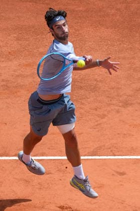 Lorenzo Musetti of Italy during the match against Casper Ruud of Norway at the Internazionali BNL d Italia 2026 tennis tournament at Foro Italico in Rome (Italy) on May, 12, 2026. AntoniettaxBaldassarre