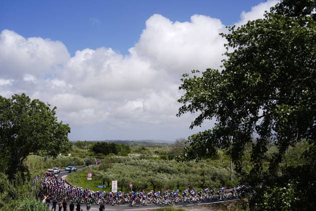The race during Stage 4 of the Giro d™Italia, from Catanzaro to Cosenza, Italy, Tuesday, May 12, 2026.  Copyright: xFabioxFerrari LaPressex