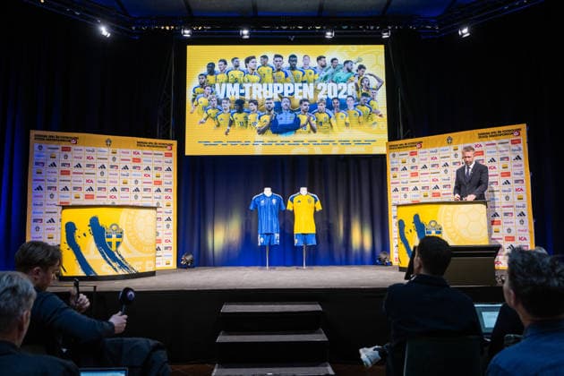 260512 Head coach Graham Potter of the Swedish men s national football team during a press conference on May 12, 2026 in Stockholm Photo Jonathan Näckstrand BILDBYRAN COP 94 JN0270 fotboll football soccer fotball vm fifa world cup presskonferens press conference sverige sweden sverige a bbeng  Copyright: JONATHANxNÄCKSTRAND BB260512JN003