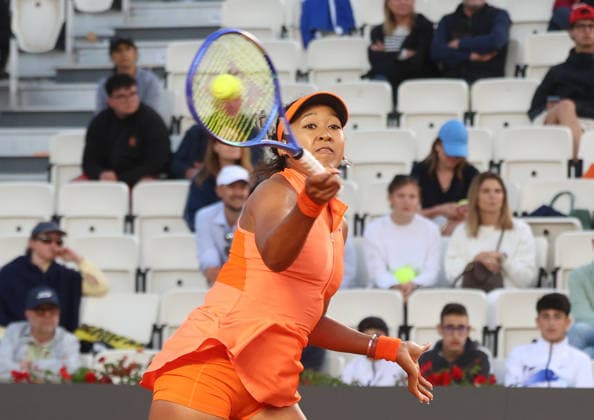 May 12, 2026, Rome, Lazio, Italy: NAOMI OSAKA of Japan during the match against I. Swiatek of Poland in the fourth round of tennis tournament WTA, Tennis Damen 1000 Internazionali BNL DÃ¢â‚¬â ¢Italia, Rome, Italy. Osaka lost 2:6, 1:6. Rome Italy - ZUMAc278 20260512_zsp_c278_038 Copyright: xMarcinxCholewinskix
