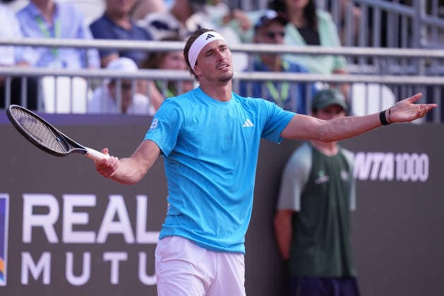 Alexander Zverev during the match between Luciano Darderi (ITA) vs Alexander Zverev (GER) at the Italian Open in Rome, Tuesday, May 12, 2026. (Alfredo Falcone LaPresse)  Copyright: xAlfredoxFalcone LaPressex