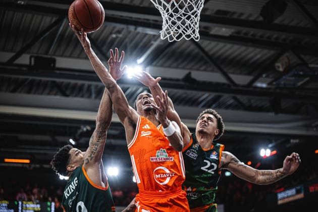 1 Basketball Bundesliga, easyCredit BBL, Season 2025 2026, Men, Play Ins, Match for 7th place, 12 05 2026, RASTA Vechta Gladiators Trier Alonzo Verge 11 RASTA Vechta at the Korbleger Vechta RASTA Dome Niedersachsen Germany