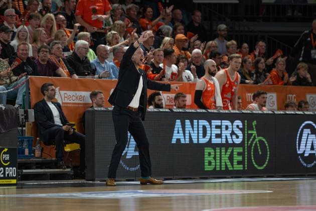 GER, Basketball, easy Credit BBL, Play Ins, Rasta Vechta vs VET CONCEPT Gladiators Trier 12 05 2026, Rasta Dome, Vechta, GER, easy Credit BBL, Play Ins, Rasta Vechta vs VET CONCEPT Gladiators Trier, pictured in action Christian HELD Rasta Vechta Trainer Headcoach nordphotoxgmbhx xRojahn nph00310