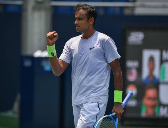 TENNIS - Internazionali di Tennis - Karnataka Open ATP, Tennis Herren Challenger 2026 Photo by IPA ABACAPRESS.COM84606949 - Bengaluru, India. 12th May, 2026. Mukund Sasikumar (IND) on action in Men s singles 1st round in the Karnataka Open ATP Challenger 2026 at the KSLTA Stadium in Bengaluru, India bengaluru India  Copyright: xIPAxSport ABACAx