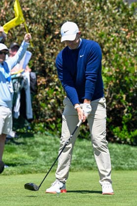 NEWTON SQUARE, PA - MAY 12: Rory McIlroy of Northern Ireland hits the ball during the 2026 PGA, Golf Herren Championship on May 12th, 2026 at Aronimink Golf Club in Newtown Square, PA.(Photo by Terence Lewis Icon Sportswire) GOLF: MAY 12 PGA PGA Championship EDITORIAL USE ONLY Icon260512015
