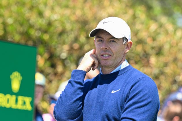 NEWTON SQUARE, PA - MAY 12: Rory McIlroy of Northern Ireland looks on during the 2026 PGA, Golf Herren Championship on May 12th, 2026 at Aronimink Golf Club in Newtown Square, PA.(Photo by Terence Lewis Icon Sportswire) GOLF: MAY 12 PGA PGA Championship EDITORIAL USE ONLY Icon260512033