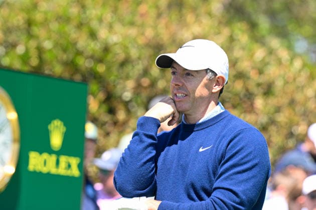 NEWTON SQUARE, PA - MAY 12: Rory McIlroy of Northern Ireland looks on during the 2026 PGA, Golf Herren Championship on May 12th, 2026 at Aronimink Golf Club in Newtown Square, PA.(Photo by Terence Lewis Icon Sportswire) GOLF: MAY 12 PGA PGA Championship EDITORIAL USE ONLY Icon260512034
