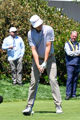 NEWTON SQUARE, PA - MAY 12: Cameron Smith of Australia tees off during the 2026 PGA, Golf Herren Championship on May 12th, 2026 at Aronimink Golf Club in Newtown Square, PA.(Photo by Terence Lewis Icon Sportswire) GOLF: MAY 12 PGA PGA Championship EDITORIAL USE ONLY Icon260512048