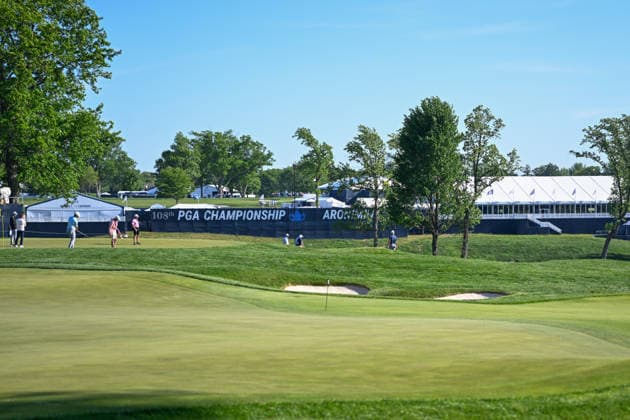 NEWTON SQUARE, PA - MAY 12: A general view of Aronimink Golf Club is shown during the 2026 PGA, Golf Herren Championship on May 12th, 2026 at Aronimink Golf Club in Newtown Square, PA.(Photo by Terence Lewis Icon Sportswire) GOLF: MAY 12 PGA PGA Championship EDITORIAL USE ONLY Icon260512084