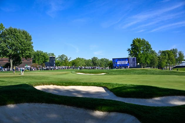 NEWTON SQUARE, PA - MAY 12: A general view of Aronimink Golf Club is shown during the 2026 PGA, Golf Herren Championship on May 12th, 2026 at Aronimink Golf Club in Newtown Square, PA.(Photo by Terence Lewis Icon Sportswire) GOLF: MAY 12 PGA PGA Championship EDITORIAL USE ONLY Icon260512086