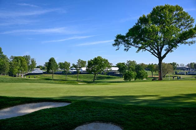 NEWTON SQUARE, PA - MAY 12: A general view of Aronimink Golf Club is shown during the 2026 PGA, Golf Herren Championship on May 12th, 2026 at Aronimink Golf Club in Newtown Square, PA.(Photo by Terence Lewis Icon Sportswire) GOLF: MAY 12 PGA PGA Championship EDITORIAL USE ONLY Icon260512087