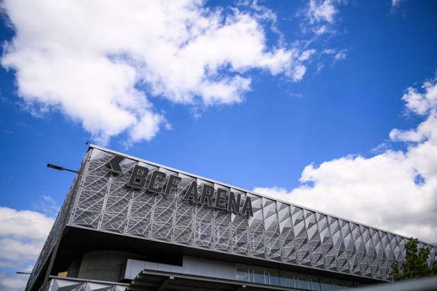 260513 Exterior view of BCF Arena during build-up ahead of the 2026 IIHF Ice hockey, Eishockey World Championship, WM, Weltmeisterschaft on May 13, 2026 in Fribourg. Photo: Jesper Zerman BILDBYRAN kod JZ JZ0711 ishockey ice hockey ishockey-vm 2026 vm 2026 iihf world championship förhand inför preview day -2 bbeng arena *** 260513 Exterior view of BCF Arena during build up ahead of the 2026 IIHF Ice Hockey World Championship on May 13, 2026 in Fribourg Photo Jesper Zerman BILDBYRAN kod JZ JZ0711 ishockey ice hockey ishockey vm 2026 vm 2026 iihf world championship förhand inför preview day 2 bbeng arena  Copyright: JESPERxZERMAN BB260513JZ006