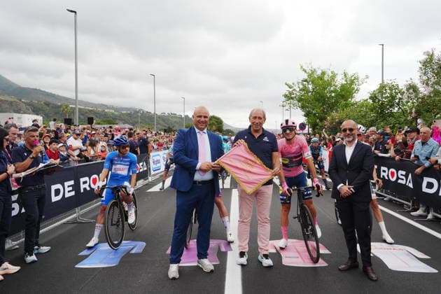 The flag during Stage 5 during Stage 5 of the Giro d™Italia, from Praia a Mare to Potenza, Italy, Wednesday, May 13, 2026.  Copyright: xMassimoxPaolone LaPressex